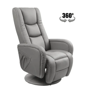 Раскладное кресло с функцией массажа PULSAR HALMAR серый