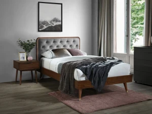 Кровать CASSIDY 120 HALMAR серый/орех