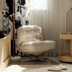 Кресло поворотное DYVLINGE IKEA бежевый