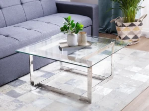 Стол кофейный CRYSTAL BELIANI серебряный