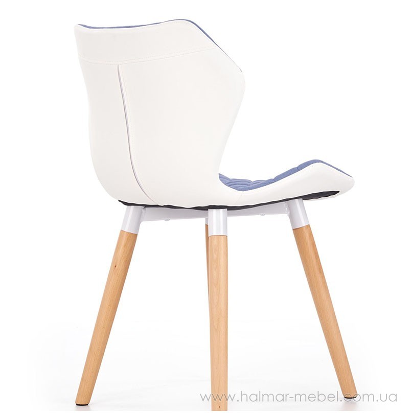 Стілець K-277 HALMAR світло-синій/білий Стілець K-277 HALMAR світло-синій/білий