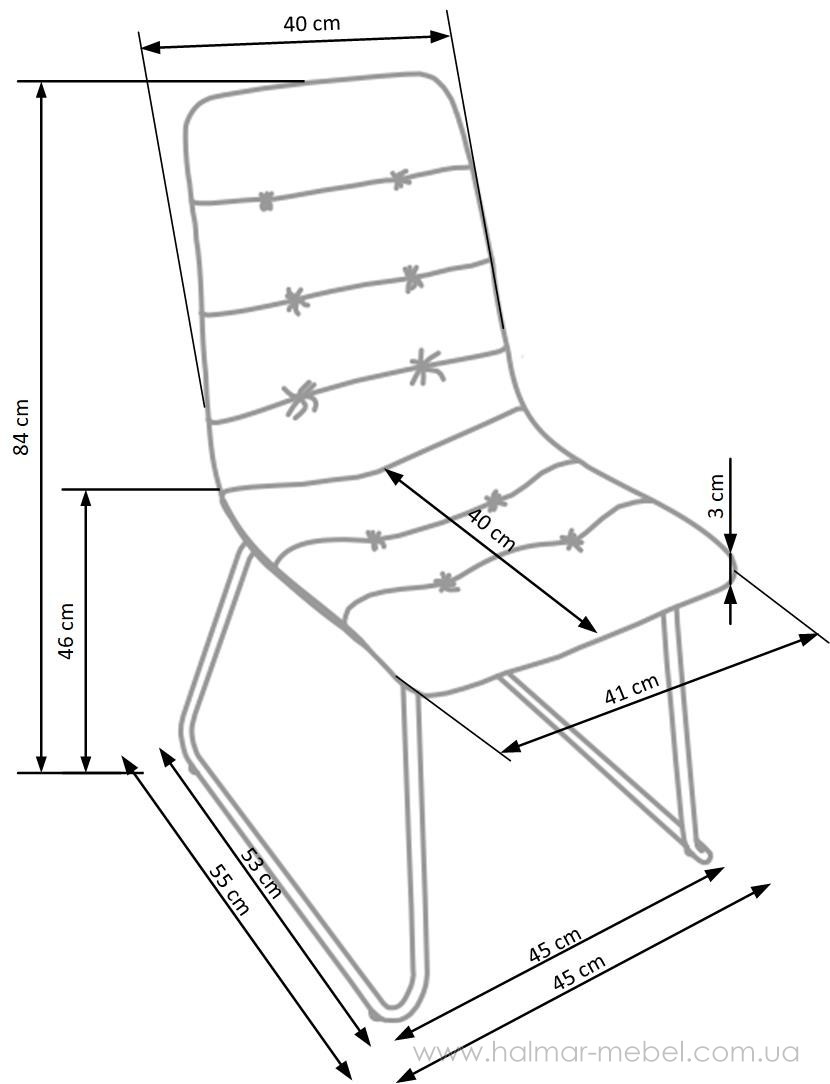 Стілець K321 HALMAR темно-синій Стілець K321 HALMAR темно-синій