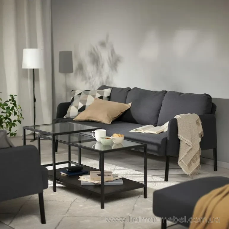 Диван 3-местный GLOSTAD IKEA темно-серый Диван 3-местный GLOSTAD IKEA темно-серый