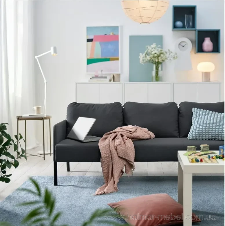 Диван 3-местный GLOSTAD IKEA темно-серый Диван 3-местный GLOSTAD IKEA темно-серый