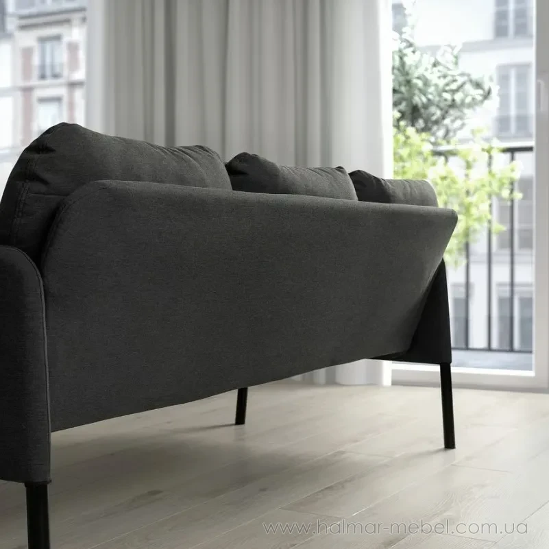 Диван 3-местный GLOSTAD IKEA темно-серый Диван 3-местный GLOSTAD IKEA темно-серый