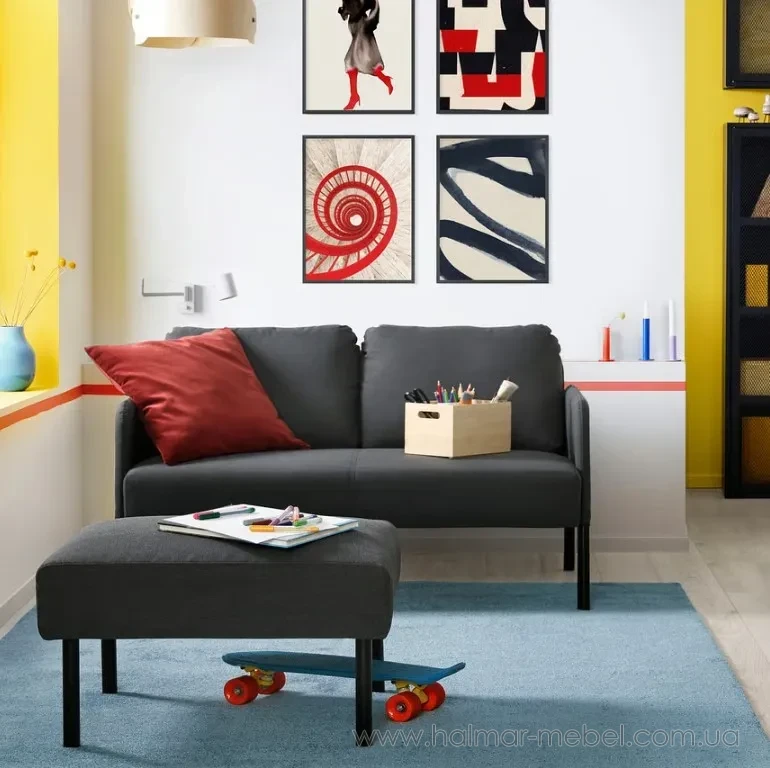 Пуф-подставка для ног GLOSTAD IKEA темно-серый Пуф-подставка для ног GLOSTAD IKEA темно-серый