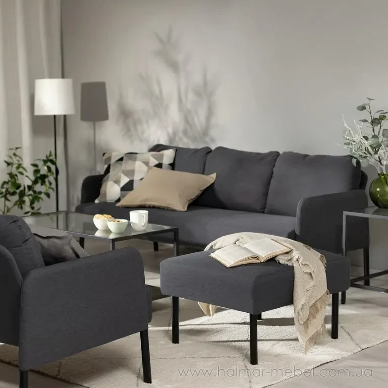 Пуф-подставка для ног GLOSTAD IKEA темно-серый Пуф-подставка для ног GLOSTAD IKEA темно-серый