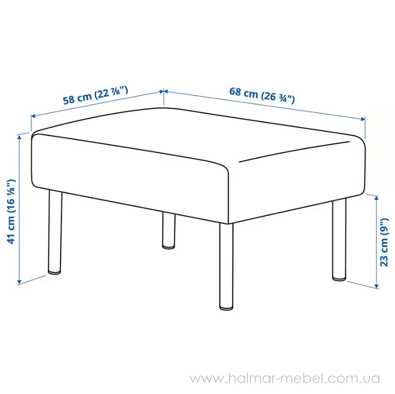 Пуф-подставка для ног GLOSTAD IKEA темно-серый Пуф-подставка для ног GLOSTAD IKEA темно-серый