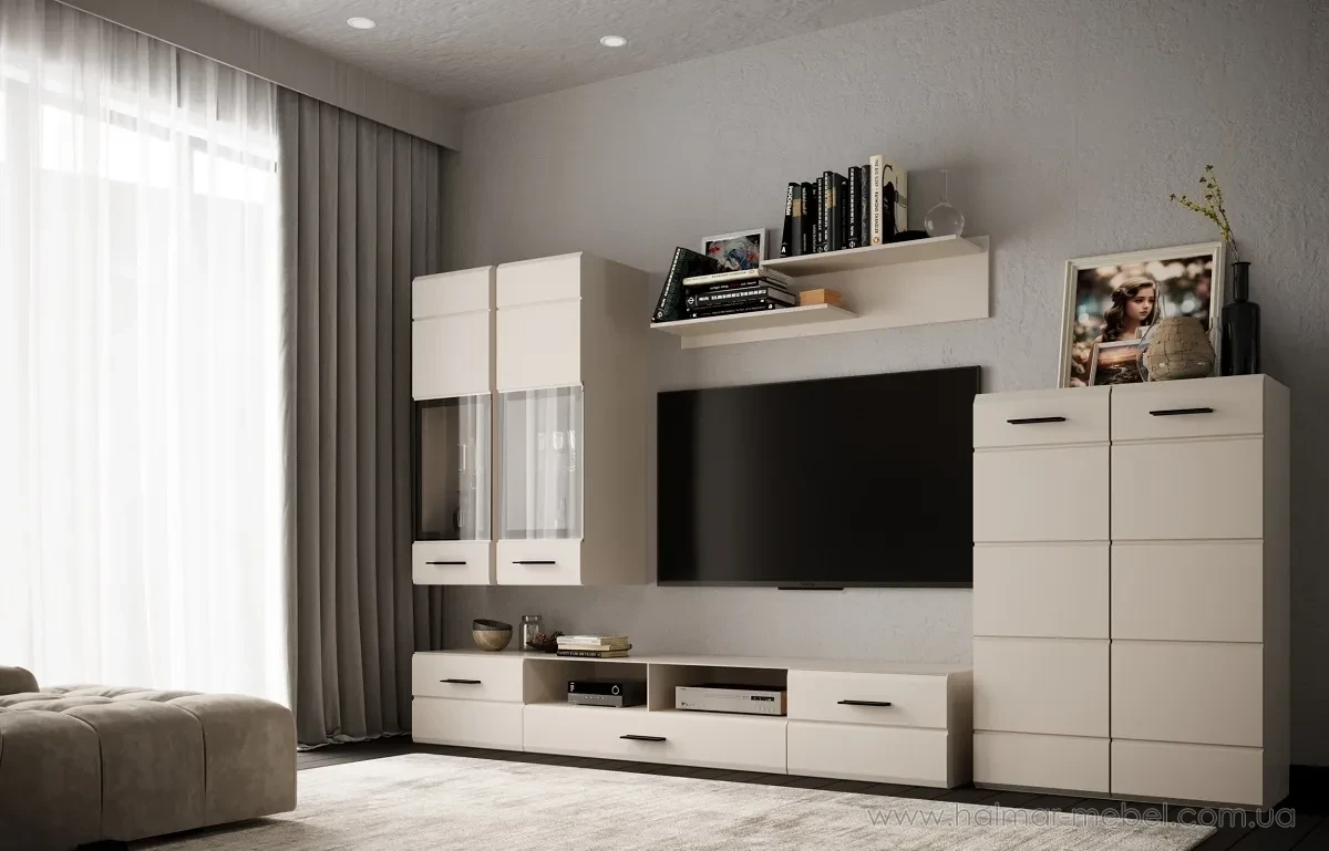 Комплект меблів для вітальні VALETTA HALMAR кашемір Комплект меблів для вітальні VALETTA HALMAR кашемір