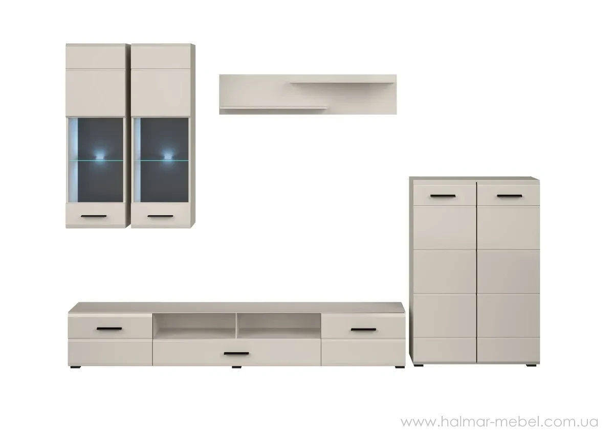 Комплект меблів для вітальні VALETTA HALMAR кашемір Комплект меблів для вітальні VALETTA HALMAR кашемір