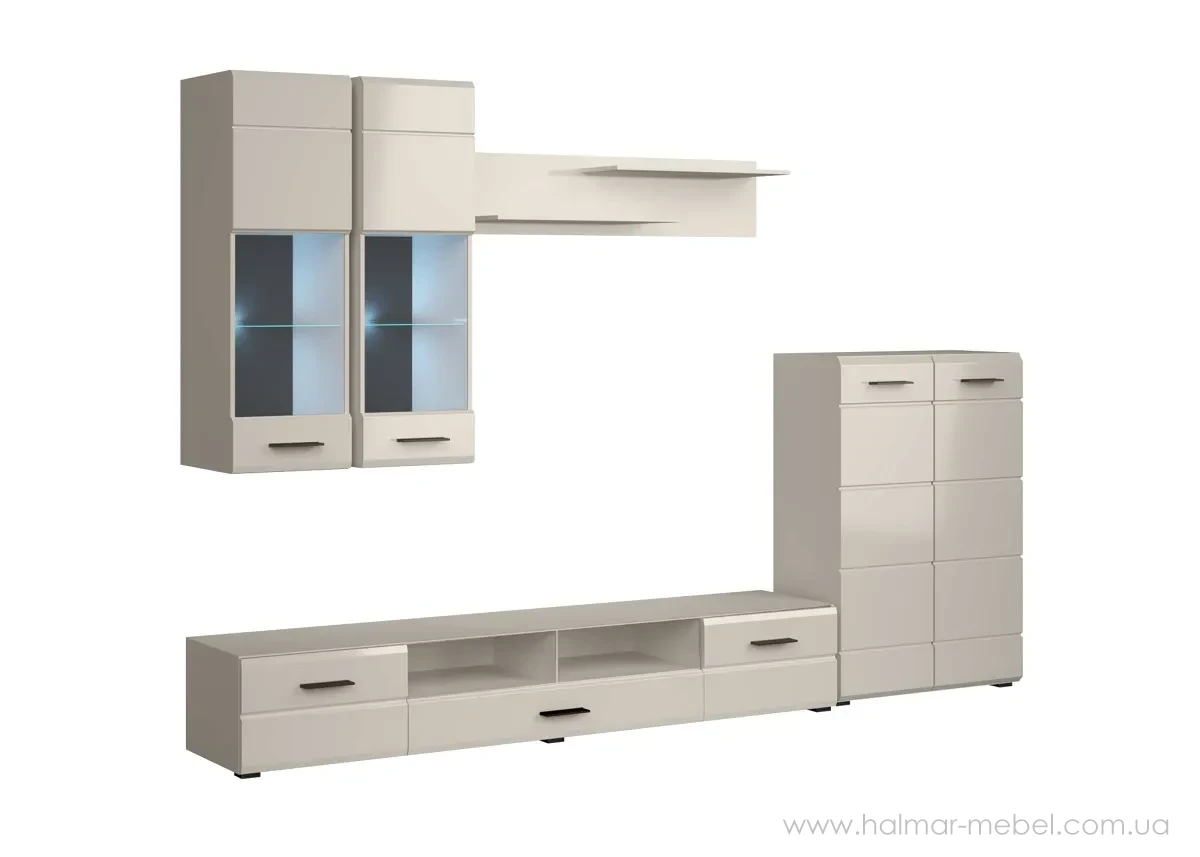 Комплект меблів для вітальні VALETTA HALMAR кашемір Комплект меблів для вітальні VALETTA HALMAR кашемір