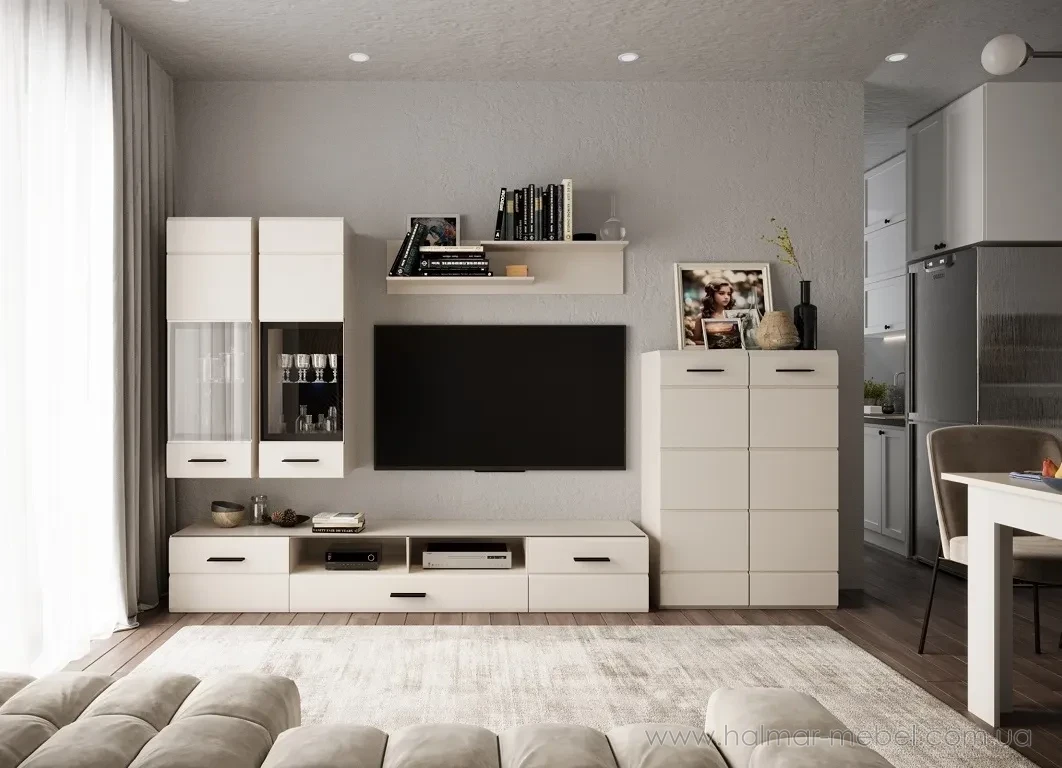 Комплект меблів для вітальні VALETTA HALMAR кашемір Комплект меблів для вітальні VALETTA HALMAR кашемір