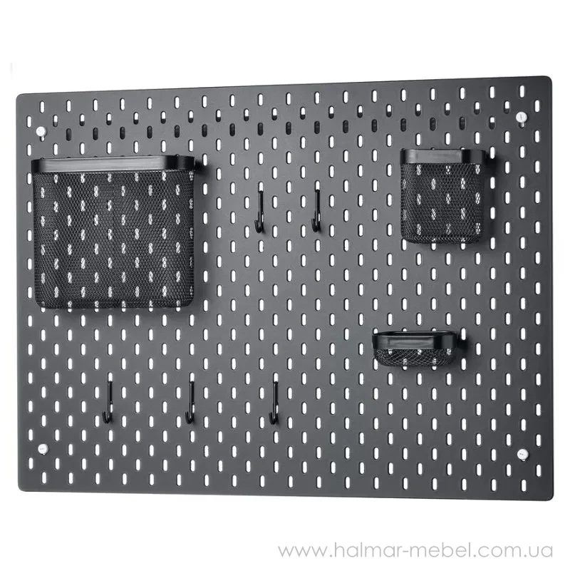 Доска перфорированная комбинированная SKÅDIS IKEA 76х56 черный Доска перфорированная комбинированная SKÅDIS IKEA 76х56 черный