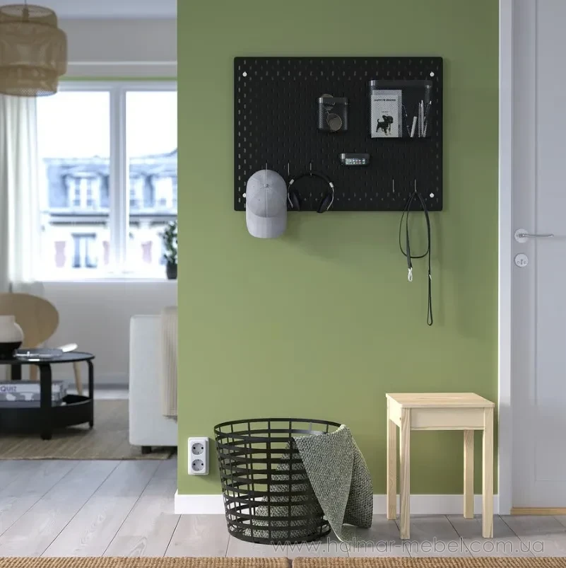 Доска перфорированная комбинированная SKÅDIS IKEA 76х56 черный Доска перфорированная комбинированная SKÅDIS IKEA 76х56 черный