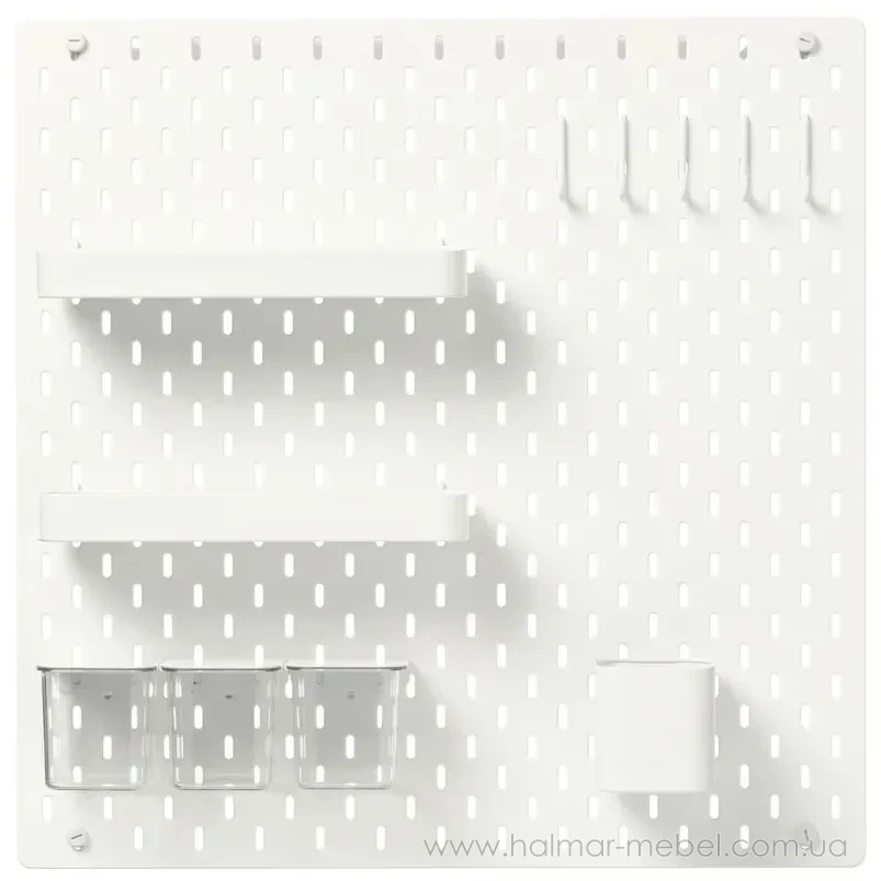 Доска перфорированная комбинированная SKÅDIS IKEA 56х56 белый Доска перфорированная комбинированная SKÅDIS IKEA 56х56 белый