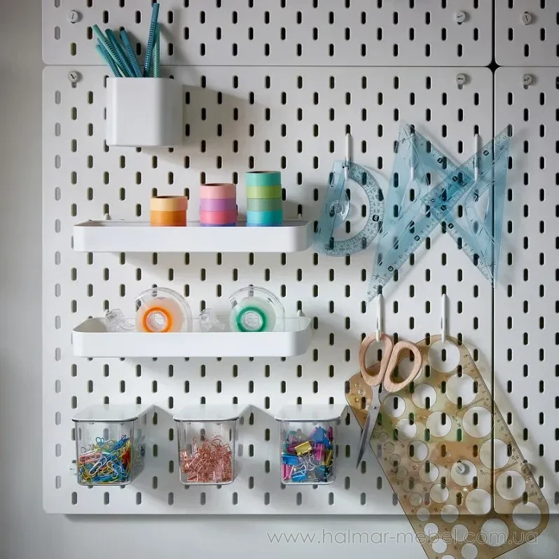 Доска перфорированная комбинированная SKÅDIS IKEA 56х56 белый Доска перфорированная комбинированная SKÅDIS IKEA 56х56 белый