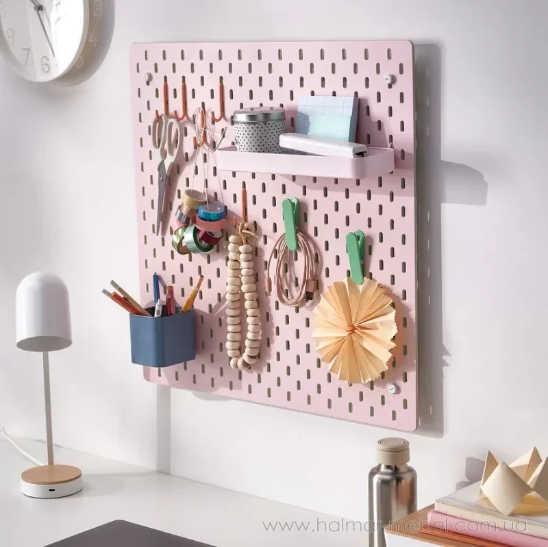 Доска перфорированная SKÅDIS IKEA 56х56 бежевый/розовый Доска перфорированная SKÅDIS IKEA 56х56 бежевый/розовый