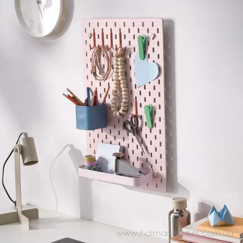 Доска перфорированная SKÅDIS IKEA 36х56 бежевый/розовый Доска перфорированная SKÅDIS IKEA 36х56 бежевый/розовый