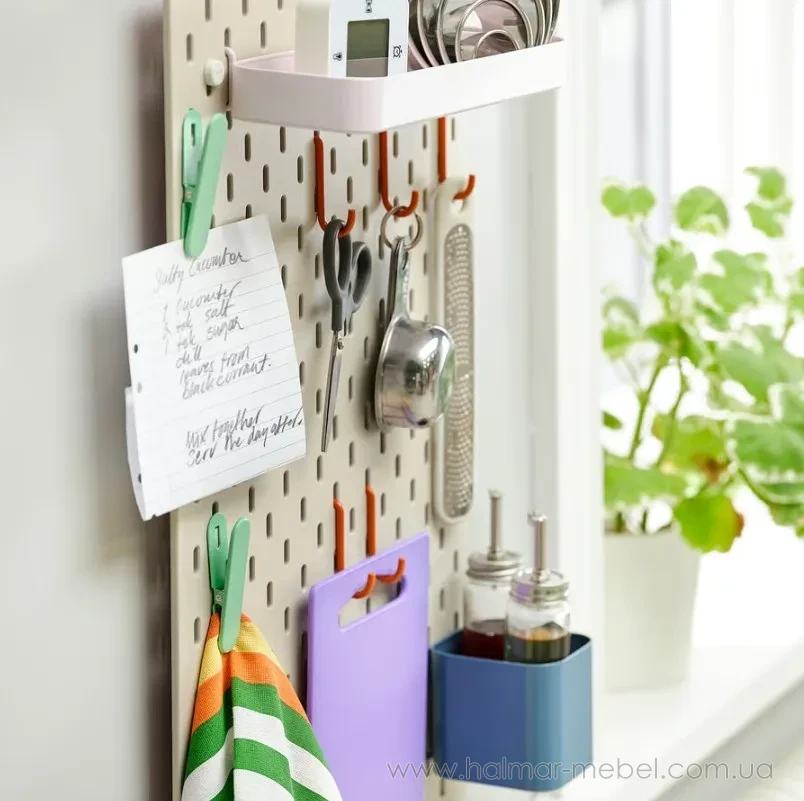 Доска перфорированная SKÅDIS IKEA 36х56 бежевый/розовый Доска перфорированная SKÅDIS IKEA 36х56 бежевый/розовый