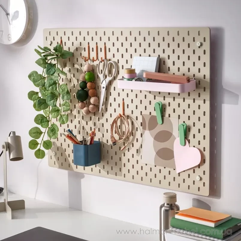 Доска перфорированная SKÅDIS IKEA 76х56 бежевый/розовый Доска перфорированная SKÅDIS IKEA 76х56 бежевый/розовый