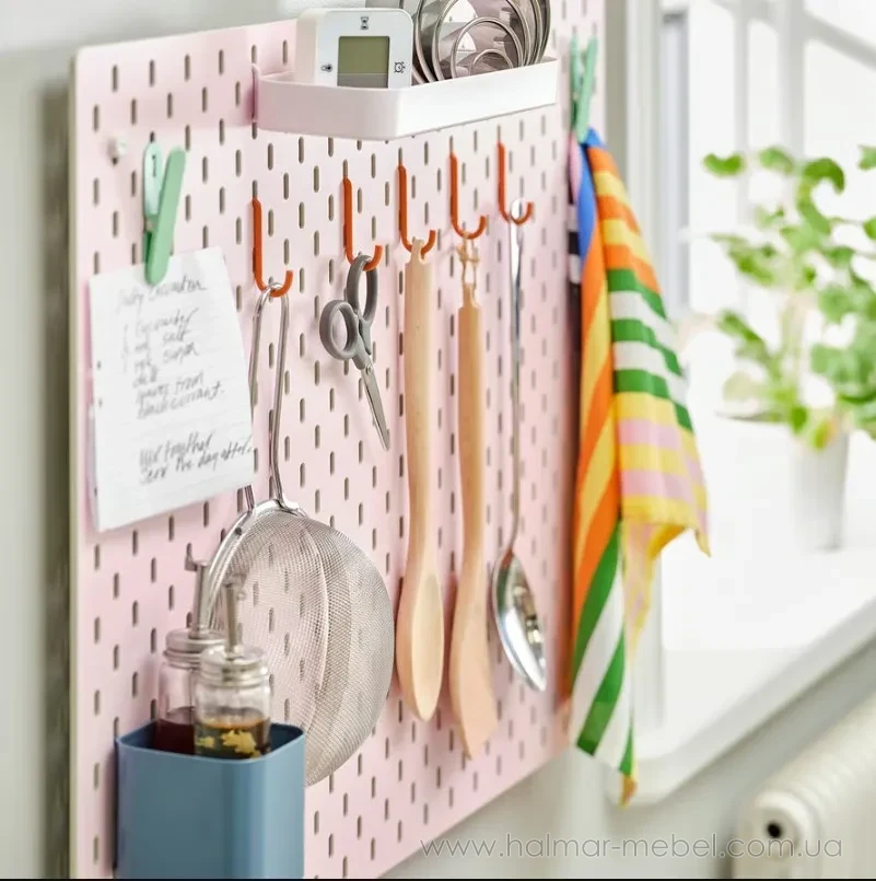 Доска перфорированная комбинированная SKÅDIS IKEA 76х56 многоцветная Доска перфорированная комбинированная SKÅDIS IKEA 76х56 многоцветная