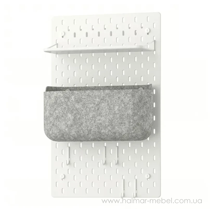 Доска перфорированная комбинированная SKÅDIS IKEA 36х56 белый Доска перфорированная комбинированная SKÅDIS IKEA 36х56 белый