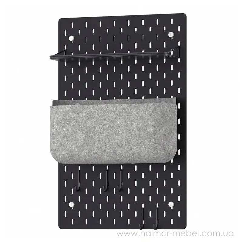 Доска перфорированная комбинированная SKÅDIS IKEA 36х56 черный Доска перфорированная комбинированная SKÅDIS IKEA 36х56 черный