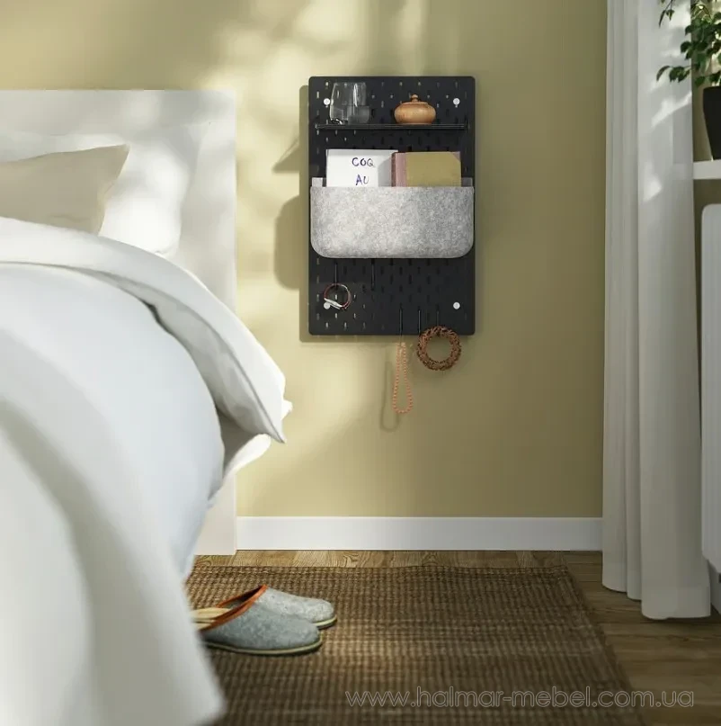 Доска перфорированная комбинированная SKÅDIS IKEA 36х56 черный Доска перфорированная комбинированная SKÅDIS IKEA 36х56 черный