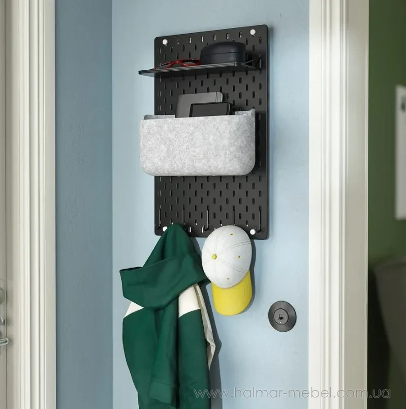 Доска перфорированная комбинированная SKÅDIS IKEA 36х56 черный Доска перфорированная комбинированная SKÅDIS IKEA 36х56 черный