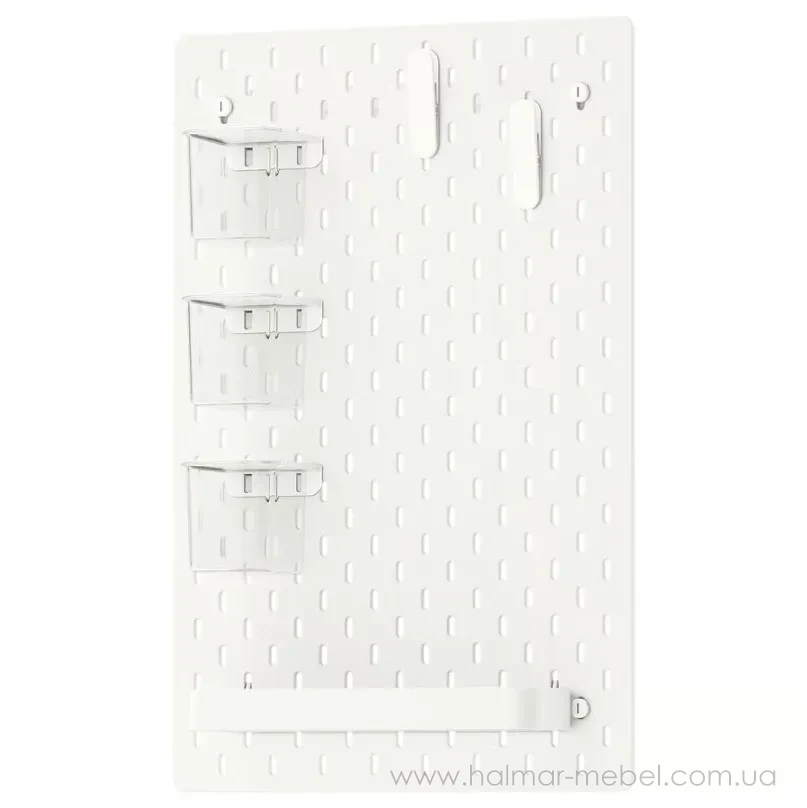 Доска перфорированная комбинированная SKÅDIS IKEA 36х56 белый 795.618.04 Доска перфорированная комбинированная SKÅDIS IKEA 36х56 белый 795.618.04