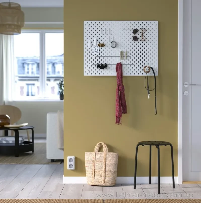 Доска перфорированная комбинированная SKÅDIS IKEA 76х56 белый 492.166.97 Доска перфорированная комбинированная SKÅDIS IKEA 76х56 белый 492.166.97