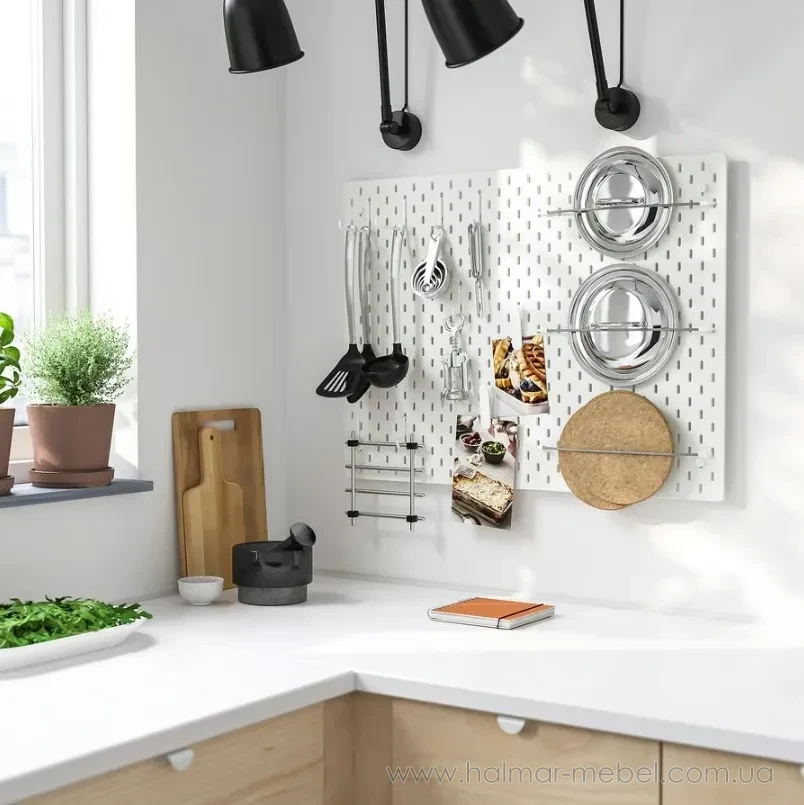 Доска перфорированная комбинированная SKÅDIS IKEA 76х56 белый 492.166.97 Доска перфорированная комбинированная SKÅDIS IKEA 76х56 белый 492.166.97