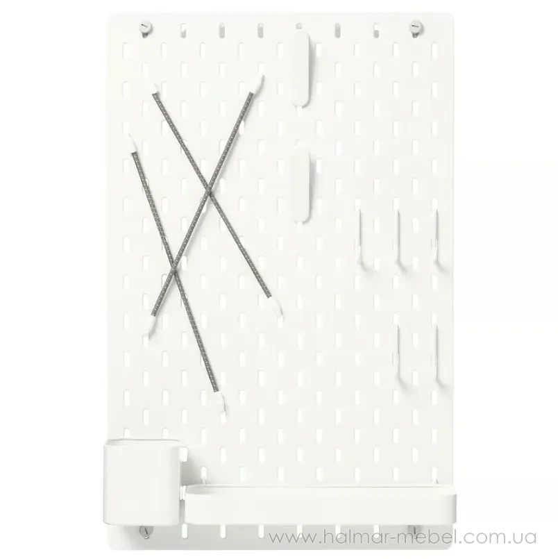 Доска перфорированная комбинированная SKÅDIS IKEA 36х56 белый 392.165.89 Доска перфорированная комбинированная SKÅDIS IKEA 36х56 белый 392.165.89