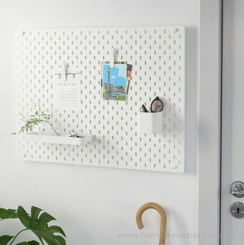 Доска перфорированная комбинированная SKÅDIS IKEA 76х56 белый 092.846.69 Доска перфорированная комбинированная SKÅDIS IKEA 76х56 белый 092.846.69