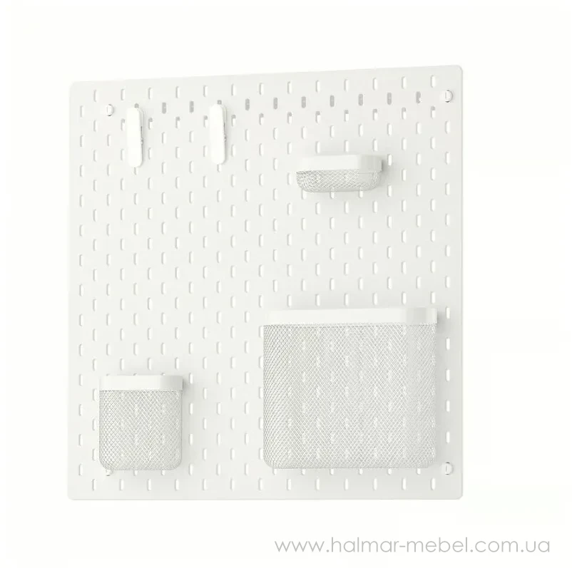 Доска перфорированная комбинированная SKÅDIS IKEA 56х56 белый 495.159.41 Доска перфорированная комбинированная SKÅDIS IKEA 56х56 белый 495.159.41