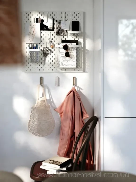 Доска перфорированная комбинированная SKÅDIS IKEA 56х56 белый 495.159.41 Доска перфорированная комбинированная SKÅDIS IKEA 56х56 белый 495.159.41