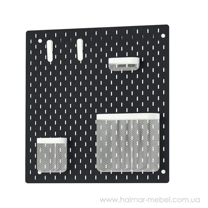 Доска перфорированная комбинированная SKÅDIS IKEA 56х56 черный 595.159.45 Доска перфорированная комбинированная SKÅDIS IKEA 56х56 черный 595.159.45