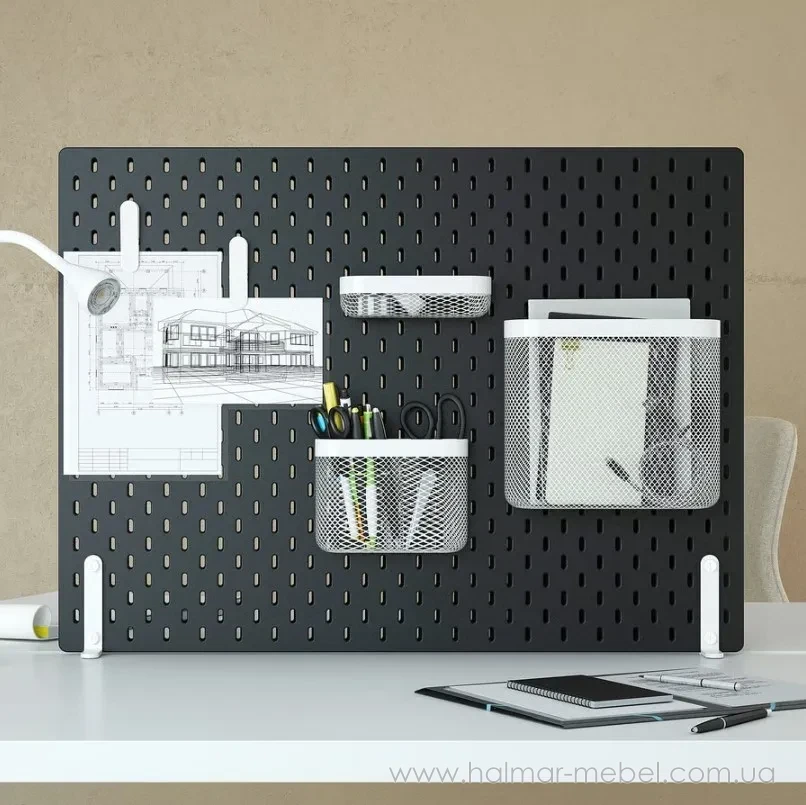 Доска перфорированная комбинированная SKÅDIS IKEA 76х56 черный 295.159.80 Доска перфорированная комбинированная SKÅDIS IKEA 76х56 черный 295.159.80