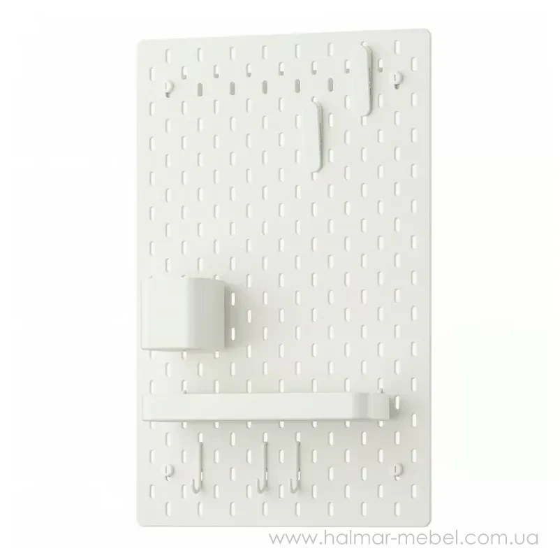 Доска перфорированная комбинированная SKÅDIS IKEA 36х56 белый 095.901.31 Доска перфорированная комбинированная SKÅDIS IKEA 36х56 белый 095.901.31