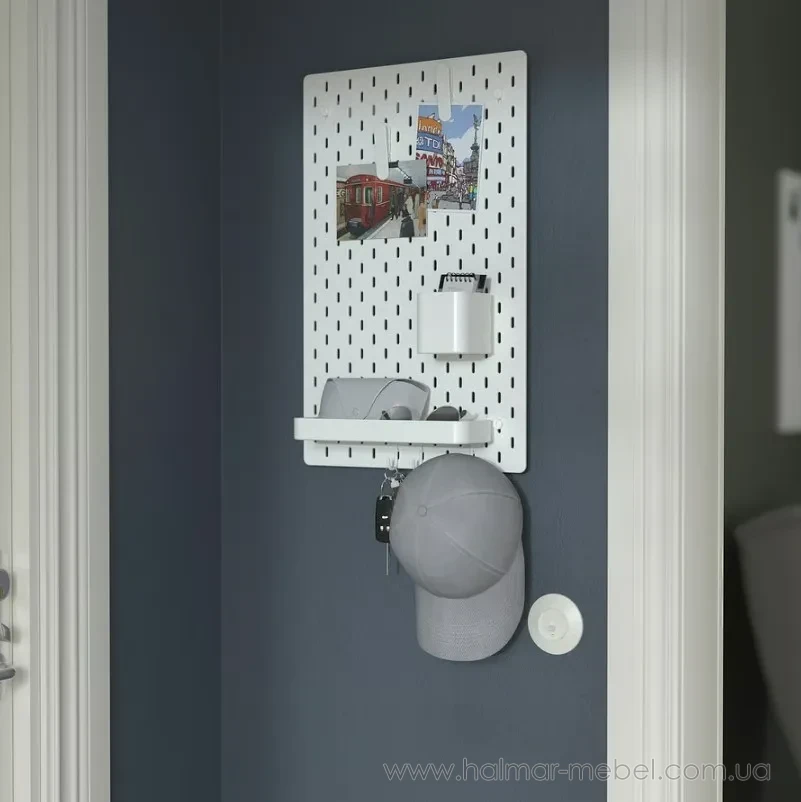 Доска перфорированная комбинированная SKÅDIS IKEA 36х56 белый 095.901.31 Доска перфорированная комбинированная SKÅDIS IKEA 36х56 белый 095.901.31