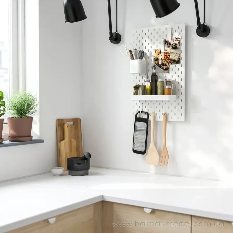 Доска перфорированная комбинированная SKÅDIS IKEA 36х56 белый 095.901.31 Доска перфорированная комбинированная SKÅDIS IKEA 36х56 белый 095.901.31