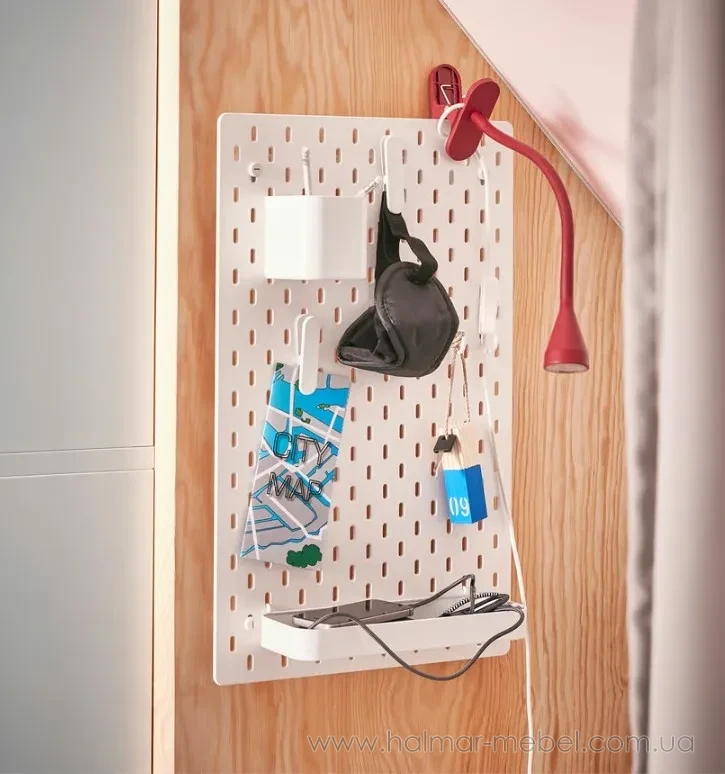 Доска перфорированная комбинированная SKÅDIS IKEA 36х56 белый 095.901.31 Доска перфорированная комбинированная SKÅDIS IKEA 36х56 белый 095.901.31