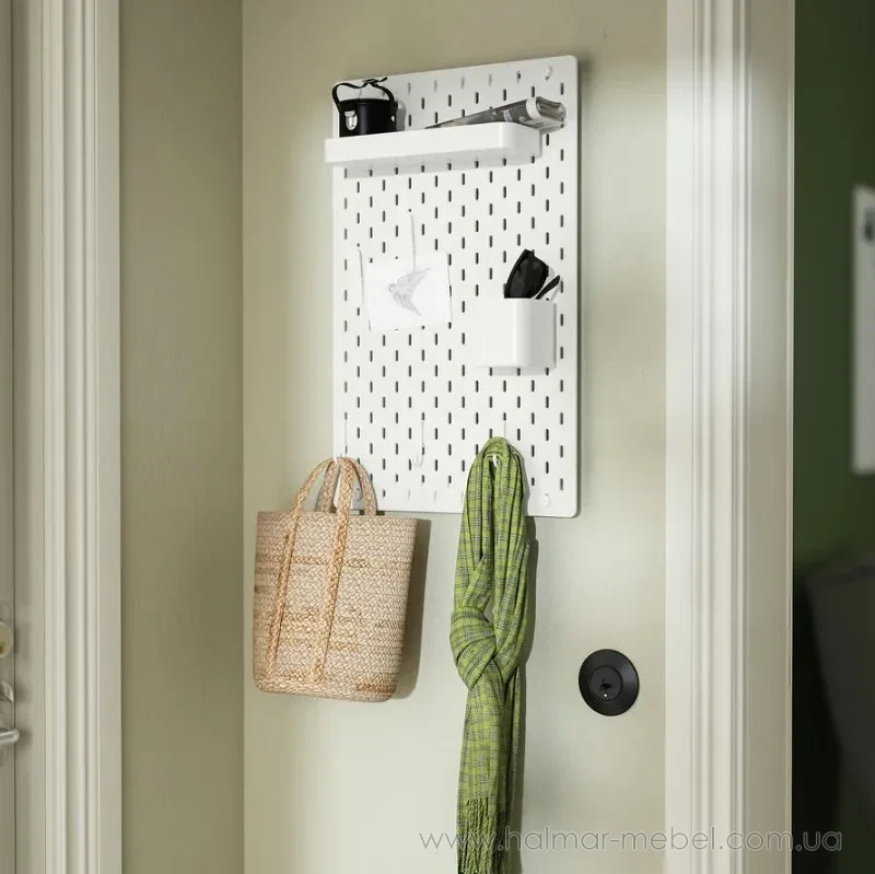 Доска перфорированная комбинированная SKÅDIS IKEA 36х56 белый 095.901.31 Доска перфорированная комбинированная SKÅDIS IKEA 36х56 белый 095.901.31