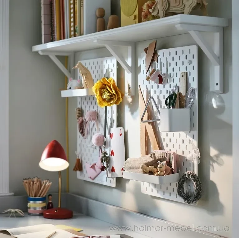 Доска перфорированная комбинированная SKÅDIS IKEA 36х56 белый 095.901.31 Доска перфорированная комбинированная SKÅDIS IKEA 36х56 белый 095.901.31