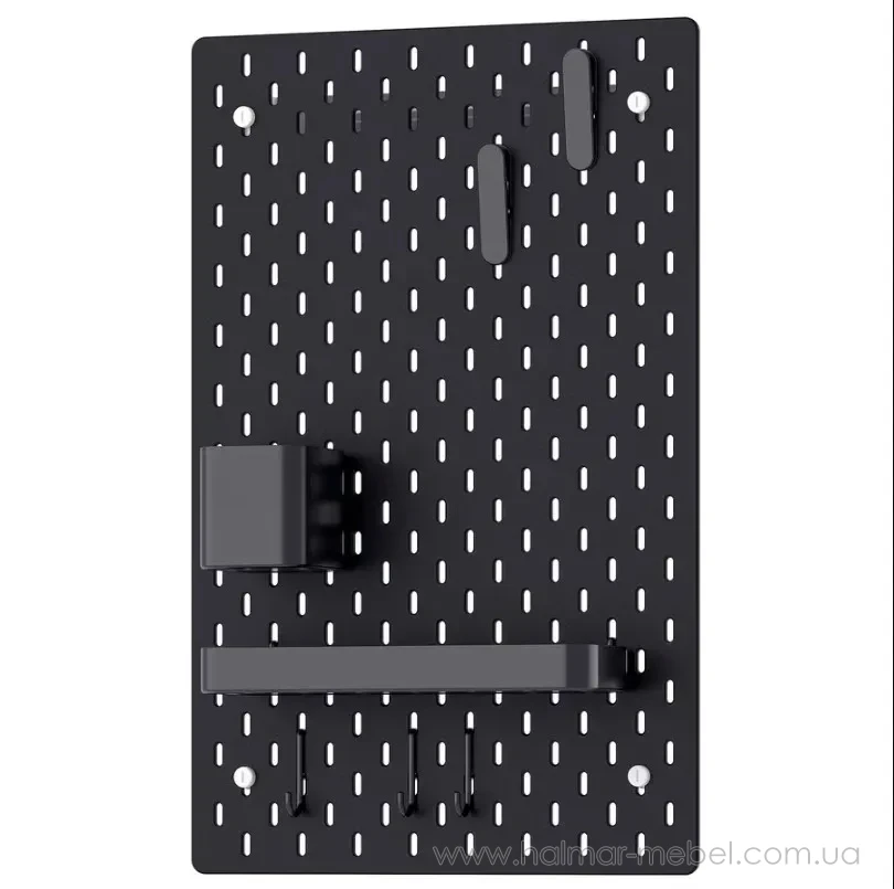 Доска перфорированная комбинированная SKÅDIS IKEA 36х56 черный 695.901.33 Доска перфорированная комбинированная SKÅDIS IKEA 36х56 черный 695.901.33