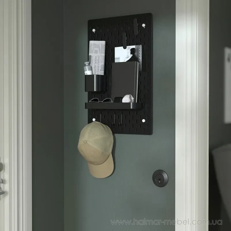 Доска перфорированная комбинированная SKÅDIS IKEA 36х56 черный 695.901.33 Доска перфорированная комбинированная SKÅDIS IKEA 36х56 черный 695.901.33