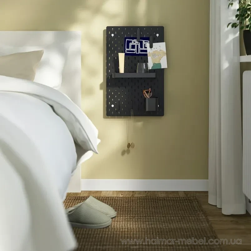 Доска перфорированная комбинированная SKÅDIS IKEA 36х56 черный 695.901.33 Доска перфорированная комбинированная SKÅDIS IKEA 36х56 черный 695.901.33