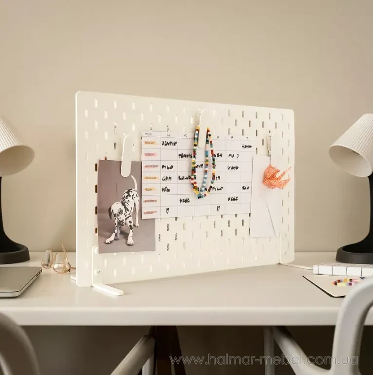 Доска перфорированная комбинированная SKÅDIS IKEA 56х37 белый 195.644.81 Доска перфорированная комбинированная SKÅDIS IKEA 56х37 белый 195.644.81