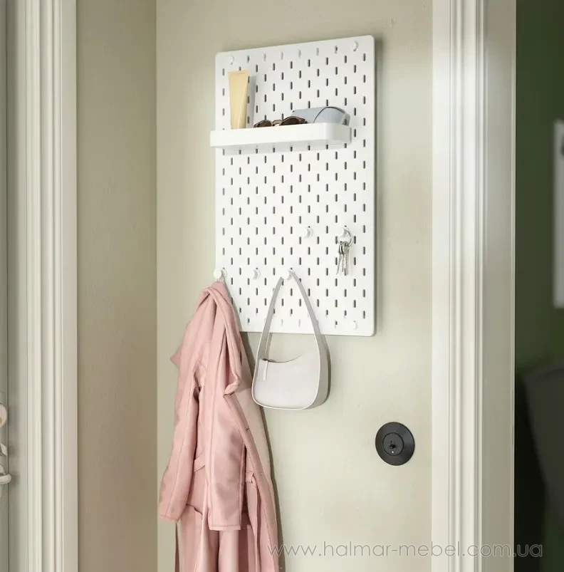 Доска перфорированная комбинированная SKÅDIS IKEA 36х56 белый 795.159.73 Доска перфорированная комбинированная SKÅDIS IKEA 36х56 белый 795.159.73