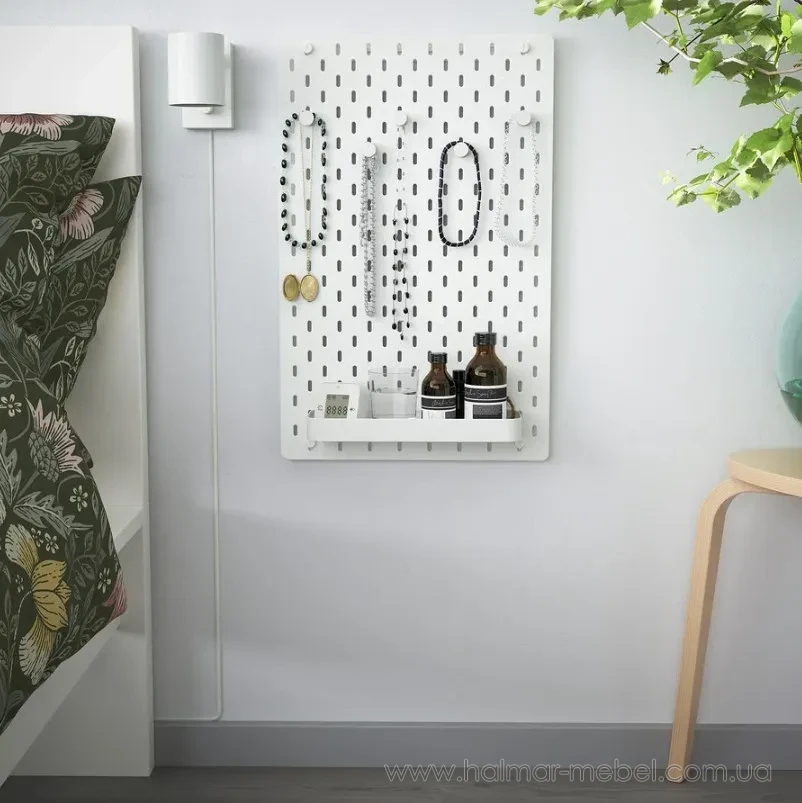 Доска перфорированная комбинированная SKÅDIS IKEA 36х56 белый 795.159.73 Доска перфорированная комбинированная SKÅDIS IKEA 36х56 белый 795.159.73